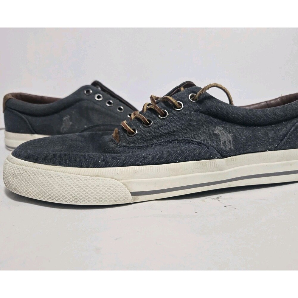 Polo Ralph Lauren Shoes Mens 8.5D Vaughn Canvas  Preppy Comfort Navy